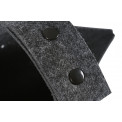 Felt magazine rack Good News, dark grey, 32x18x43cm