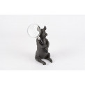 Decorative Figurine Pig with magnifying glass, H17.5x10x9cm