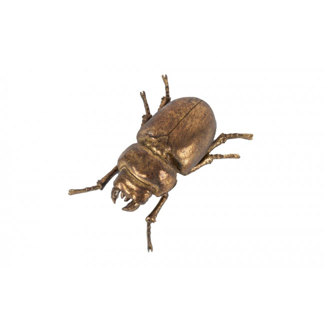 Decorative figure Beetle, gold color, 17.5x22.5x7.5cm