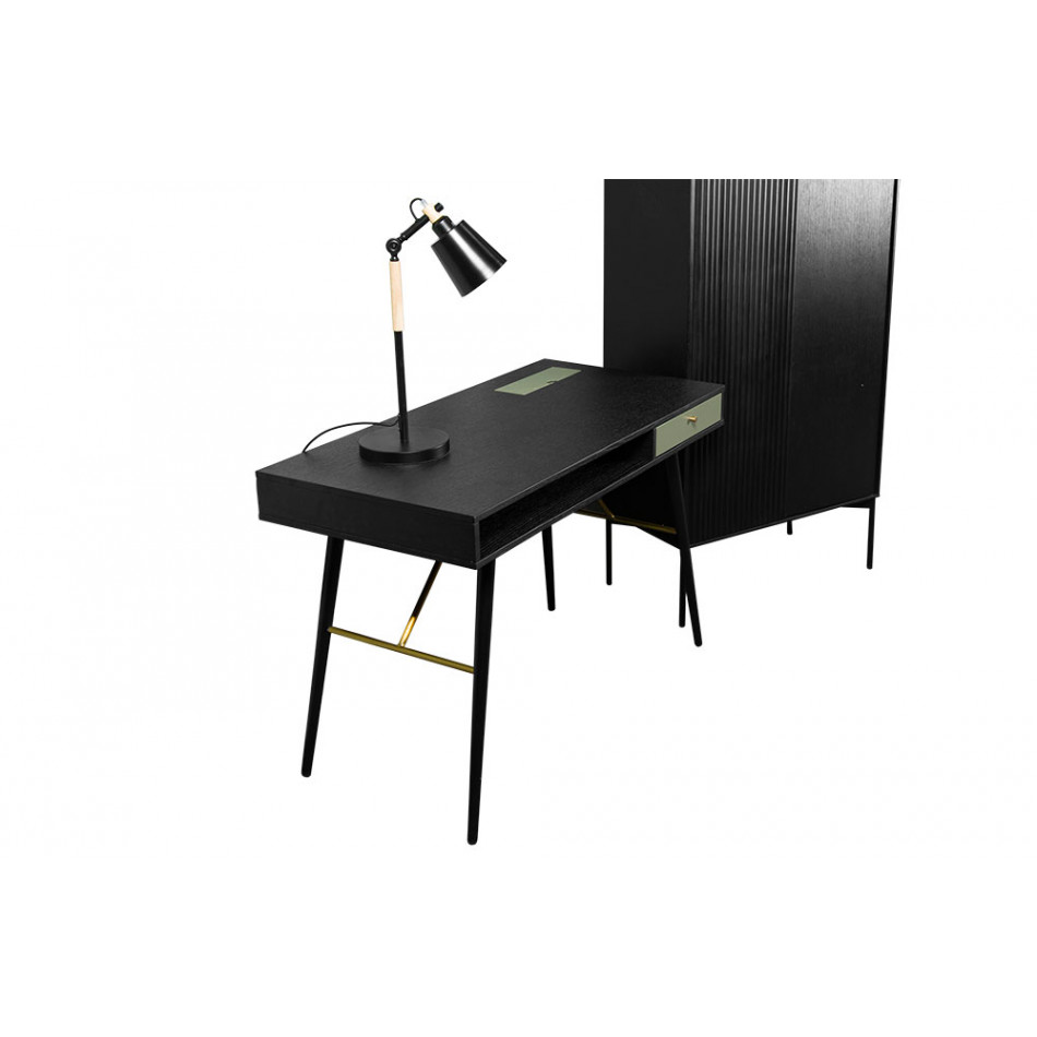 Table lamp Sonore, black, H68x25cm, E27 60W