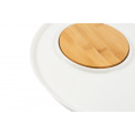 Круглая тарелка с бамбуковой вставкой, D32cm