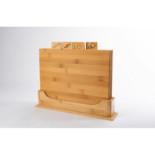 Bamboo cutting board set, 4 pieces, 30x30cm