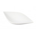 Decorative dish Leaf, white matt, H7x50x29cm