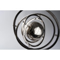 Aluminium armillary sphere, satin grey, 27x13.5x39cm