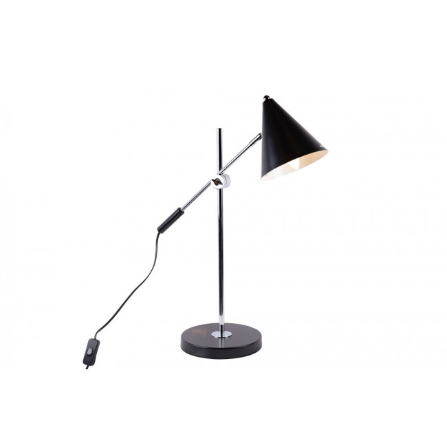 Настольная лампа Gabija, черная, E14 40W (max), H-53-66x25-54x20cm