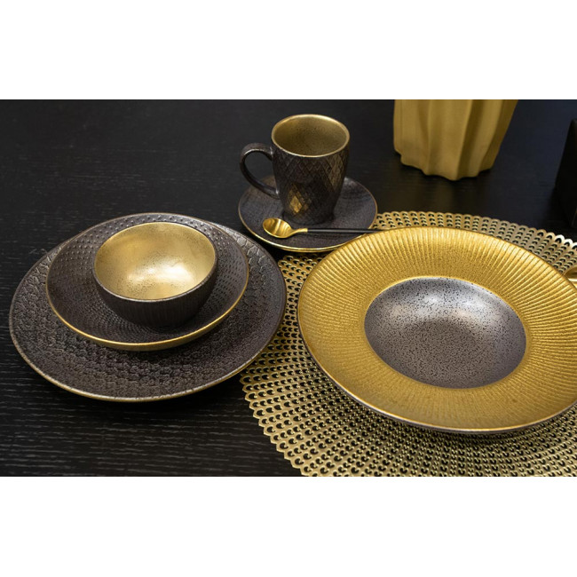 Bowl Monette L, golden/black,18x18x5cm