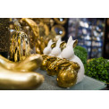 Декоративная фигура  Rabbit, белый / золотой , 11.5x6.5x15см