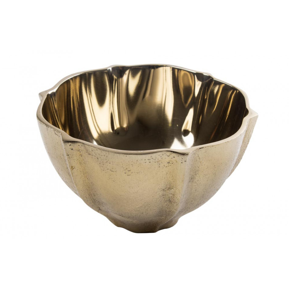 Декоративная чаша  Rupi, алюминий, золотистая 17x17x10cm
