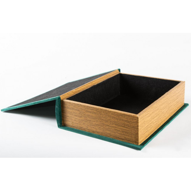 Book box Felton, green, 30x23x7.5cm