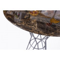 Bar table Gozo, stone surface/black legs, D70 H103cm