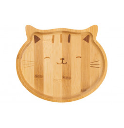 Bamboo plate/tray Cat, 20x17x1.2cm