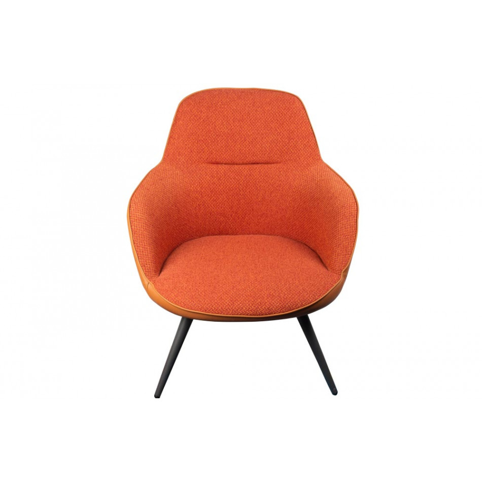 Armchair Olinda, orange, 74.5x61.5x80.5cm, seat height 38cm