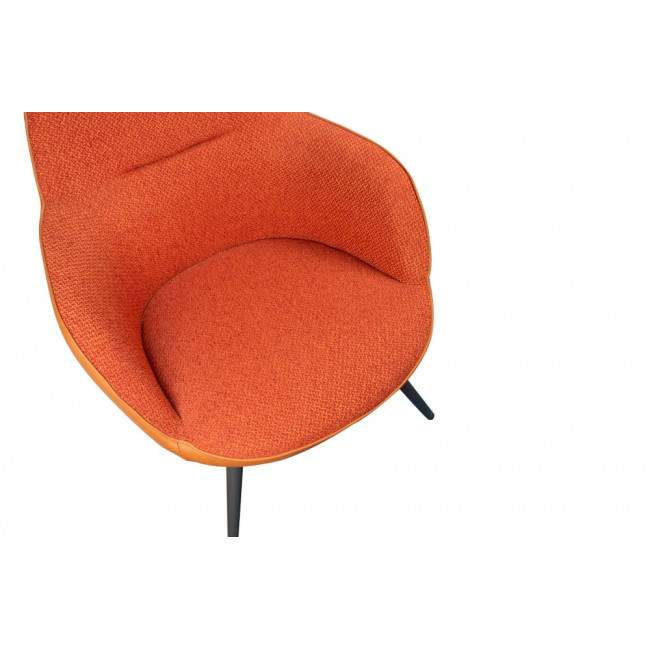 Armchair Olinda, orange, 74.5x61.5x80.5cm, seat height 38cm