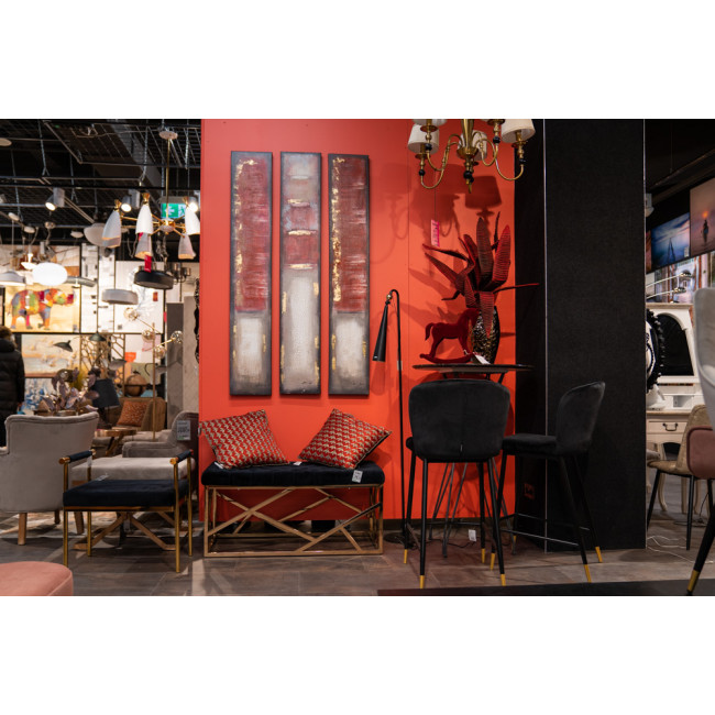 Bar chair Salem, black, 46x55x H95cm, seat height 62 cm