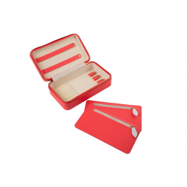 Jewellery box Zuzu with zipper, red, 22x12.5x6.5cm