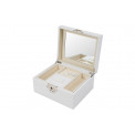 Jewellery box Zanda, white, 25x21x12.5cm
