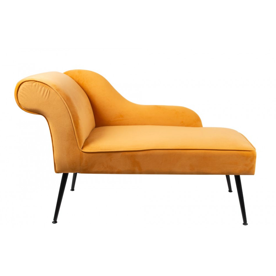 Lounge chair Ruby, golden colour, 119x55x76cm, seat height 44cm