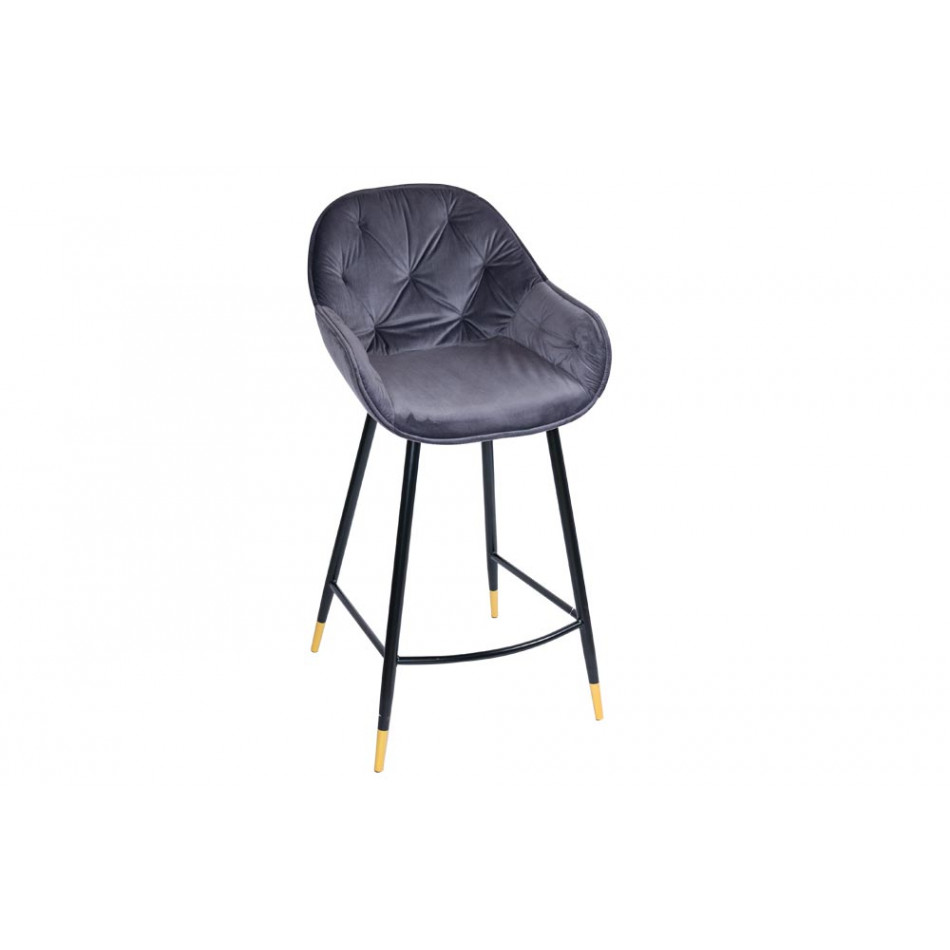 Bar chair Salorino, grey, 96x48x54cm, seat h-62cm