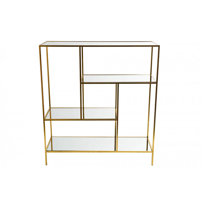 Metal shelf Benikarlo, golden, 80x25x90cm