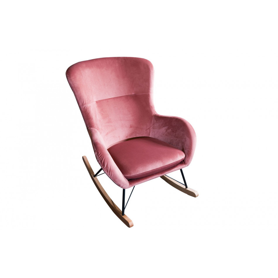 Rocking chair Amadeus, pink, H97x76x103cm, seat height 45cm