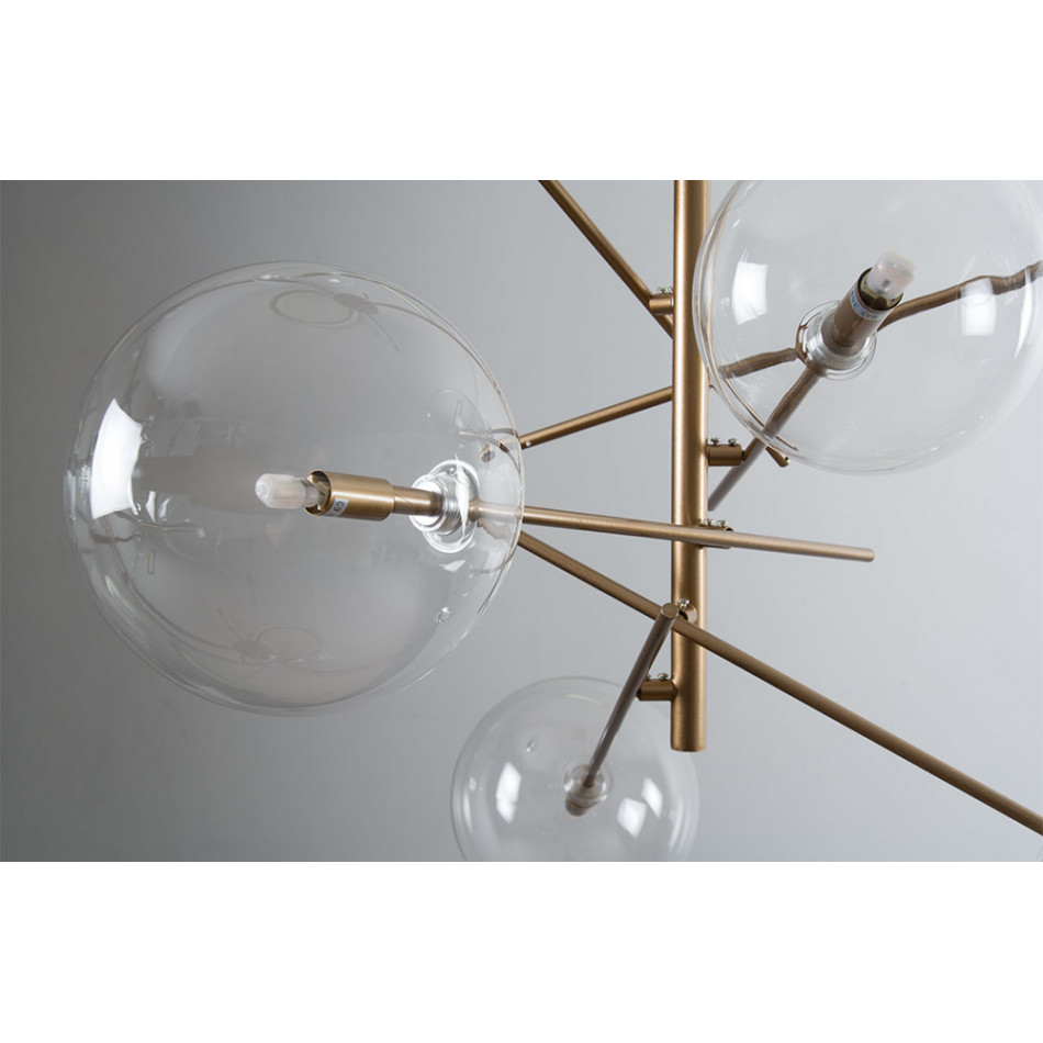 Потолочный светильник  Raja, золотистый сатин, G9 6x35W(max), H140cm x D80cm