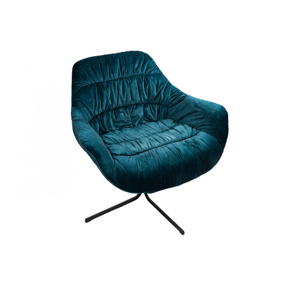 Chair Silandro, swivel, sea blue tone, 83x76x79cm, seat height 47cm