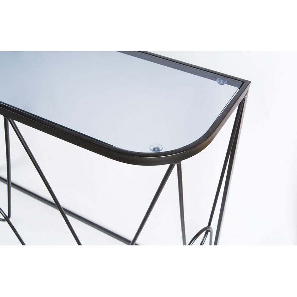 Side table Bosko L, black, 100x30x75cm