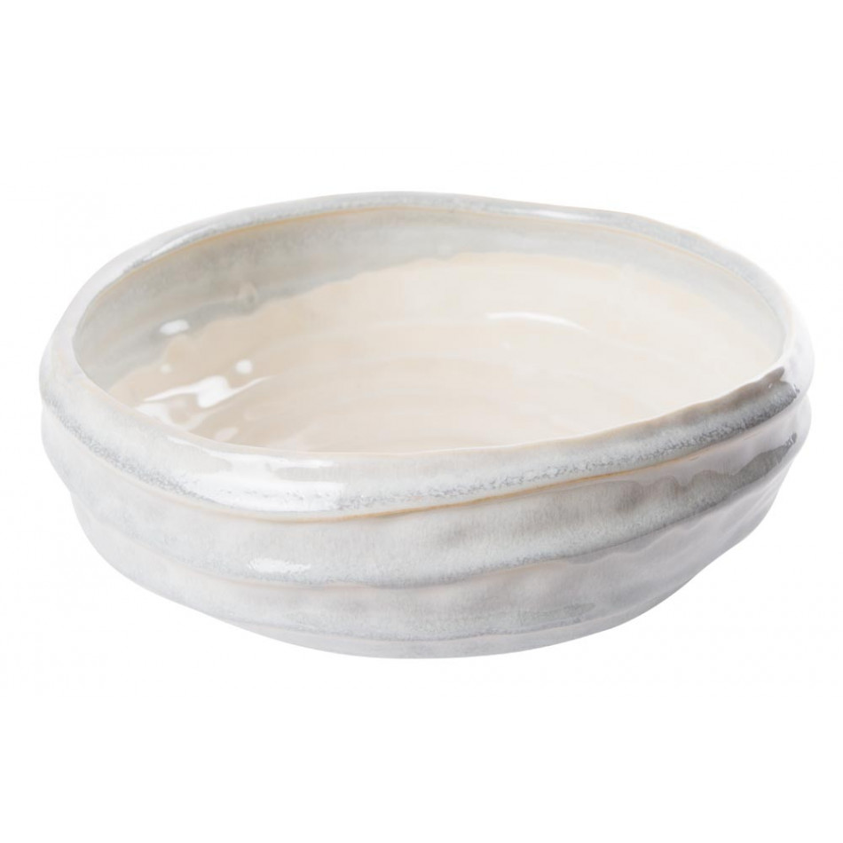 Decorative bowl Greiton, white, H8cm D24cm