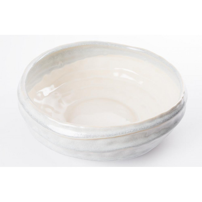Decorative bowl Greiton, white, H8cm D24cm