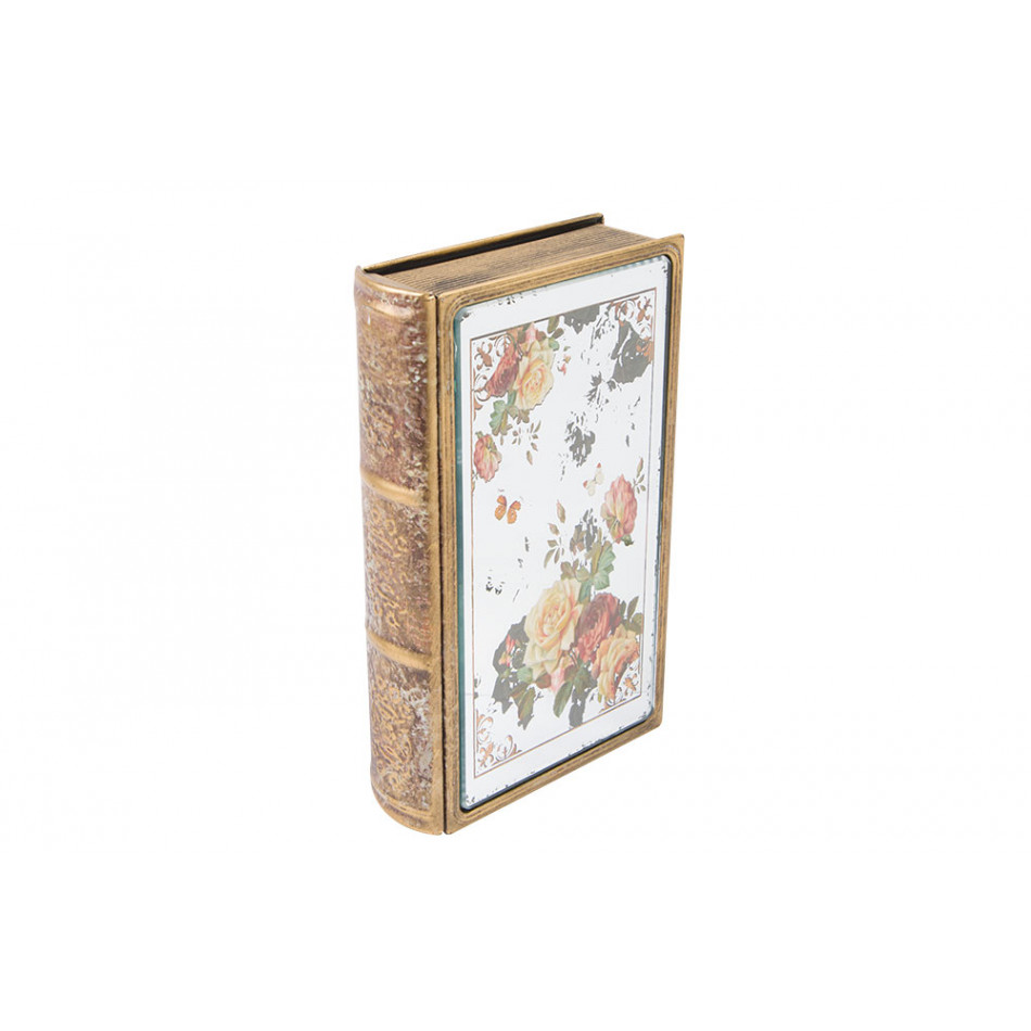 Шкатулка-книга Romantic roses S, металл, 24x16x5cm