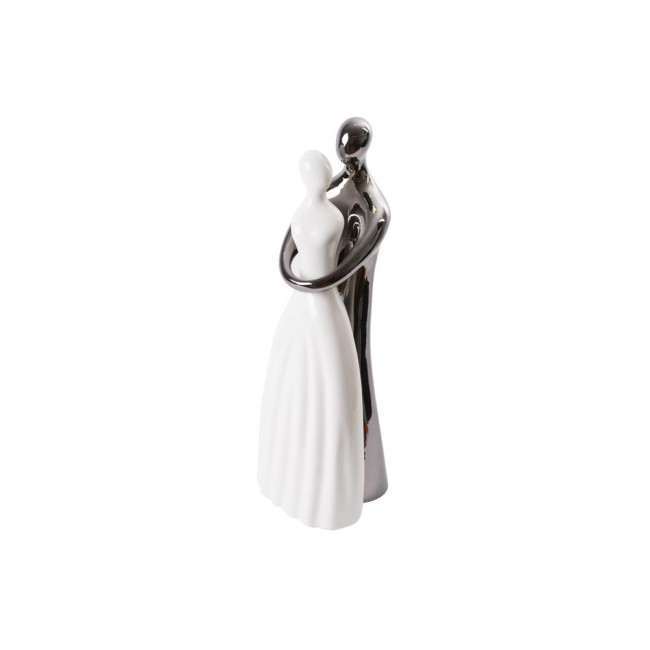 Figurines Couple L, platinum/white, 16x15x45cm