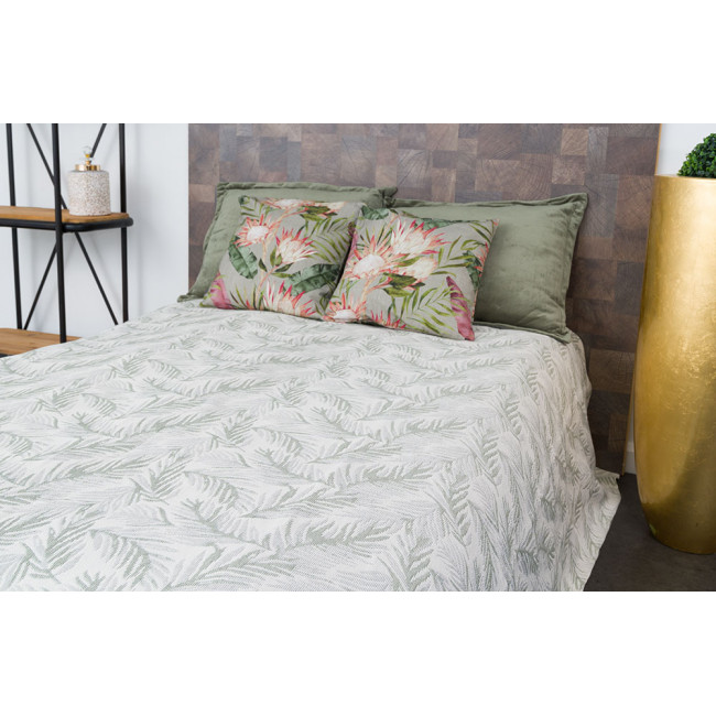 Bed cover Tropi, green, 160x220cm