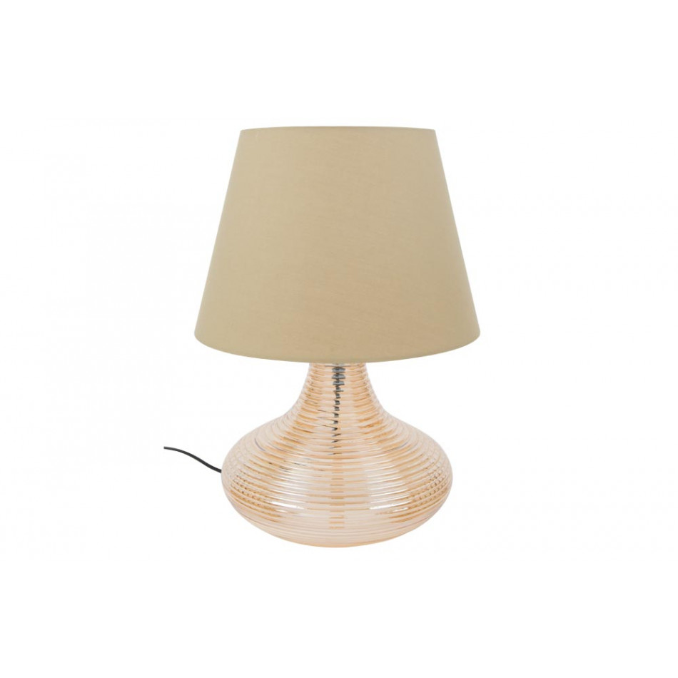 Table lamp Dijon amber/brown colour, E27 40W, H46cm D30cm
