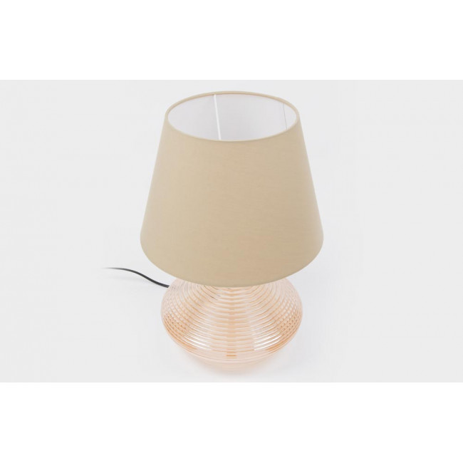 Table lamp Dijon amber/brown colour, E27 40W, H46cm D30cm
