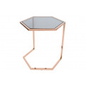 Side table Edsberg L, toned glass/rose gold, H60cm D53cm