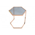 Столик Edsberg S, тонированное стекло / розовое золото, H50cm D41cm