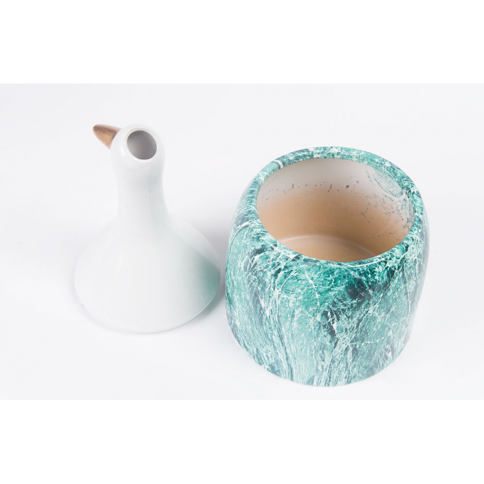 Decorative vase Duck, 14.1x14.1x26.6cm