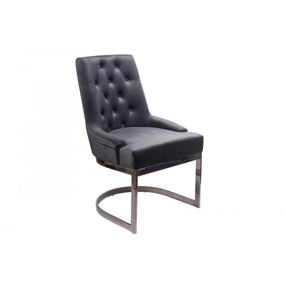 Dining chair Aringo, grey, H93x59x56cm, seat height 48 cm