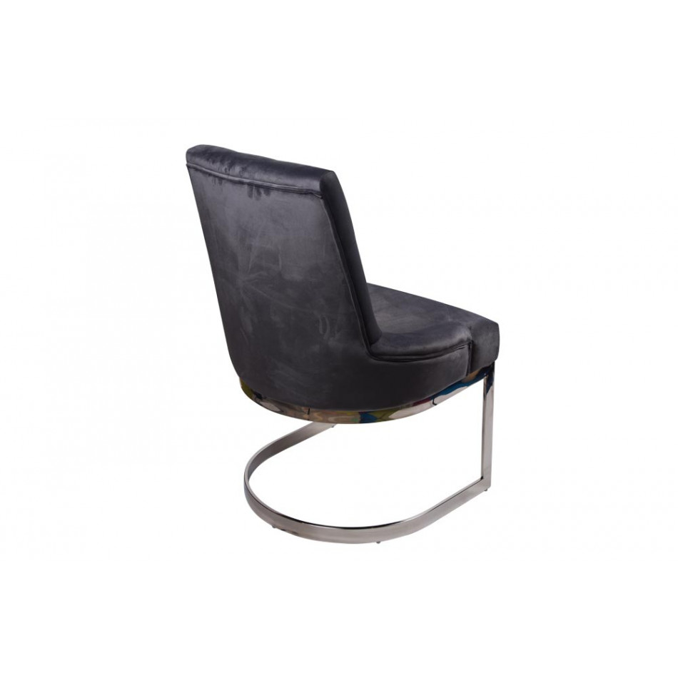 Dining chair Aringo, grey, H93x59x56cm, seat height 48 cm