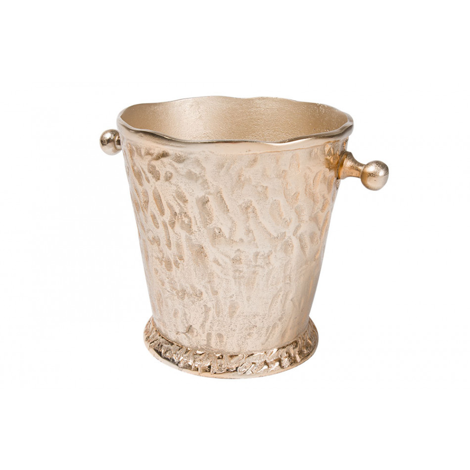 Wine cooler, aluminium, rose gold colour, H22x21.5x21.5cm 
