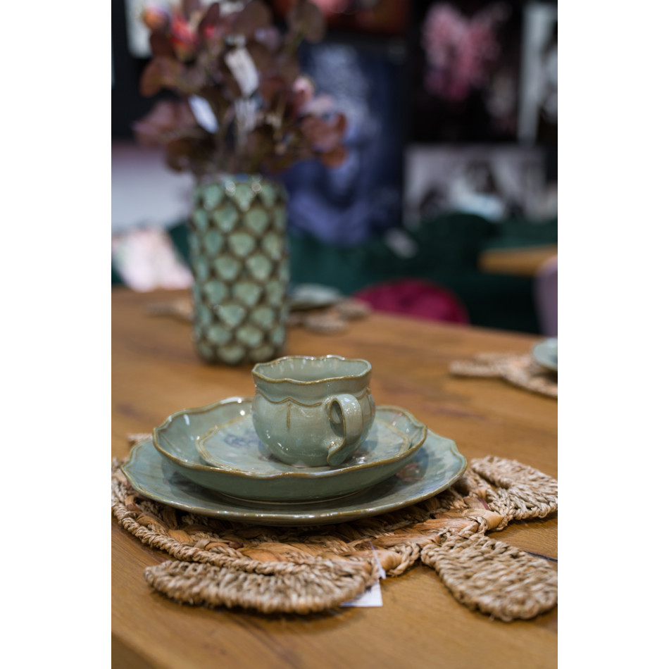 Soup plate Gran Via, green colour, D23x3.7cm