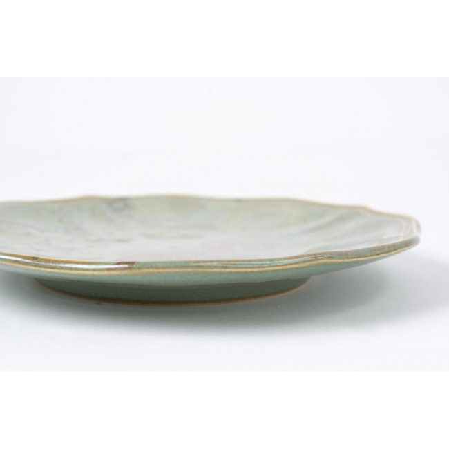 Bread plate Gran Via, green colour, D17.5cm