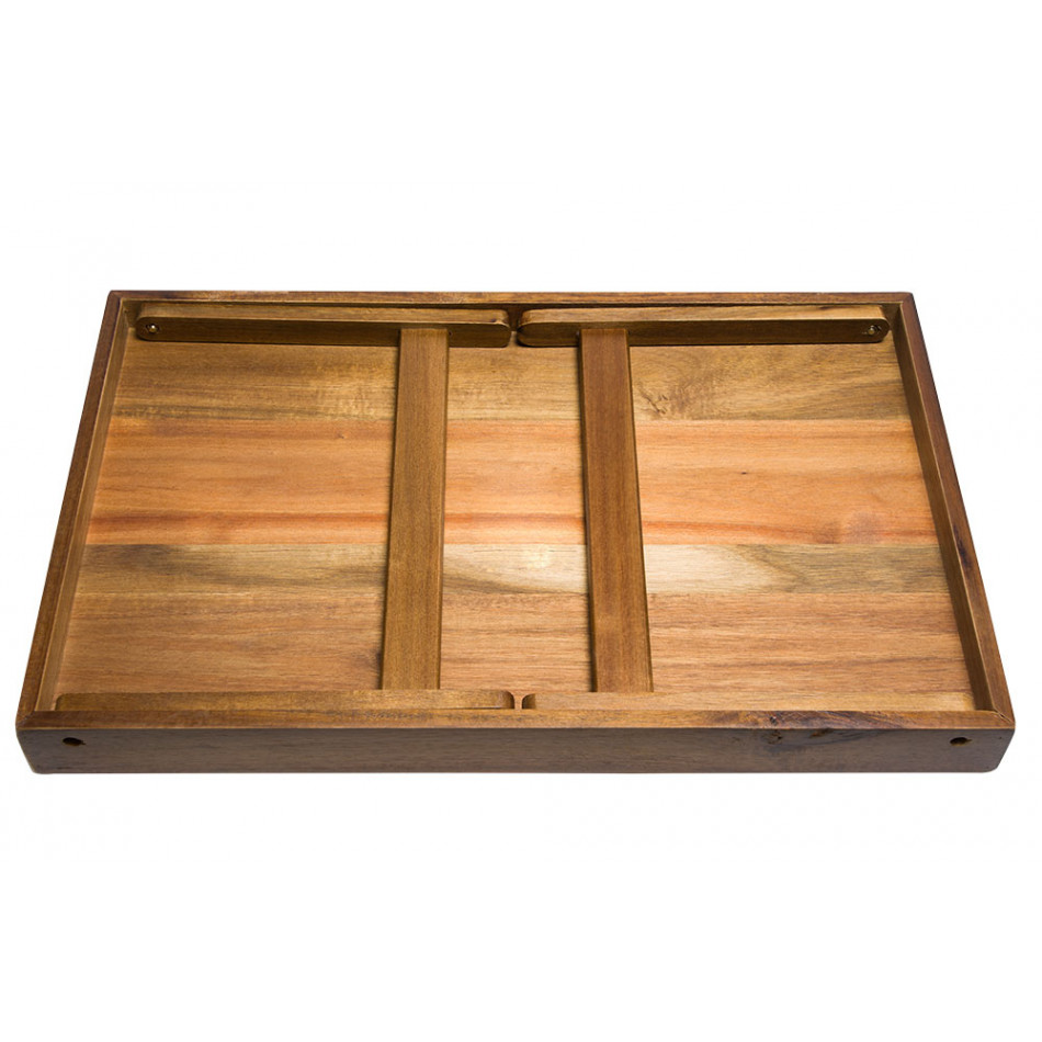 Bed tray Breakfast club, acacia wood, 47x29.5x6.5cm