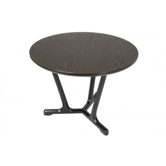 Side table Salluzo, ash wood veneer, H60xD45cm
