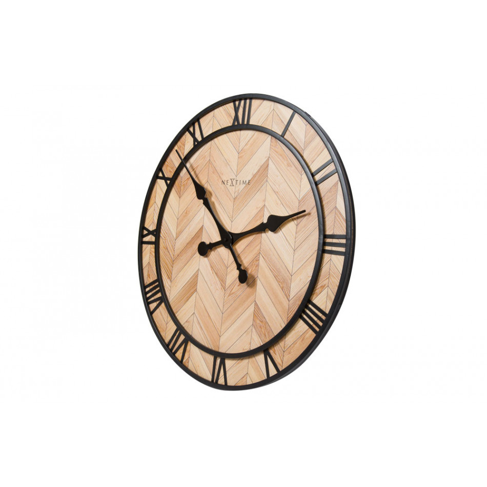 Wall clock Roman Vintage, wood/metal, D58cm