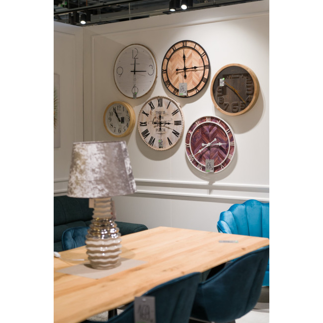 Wall clock Roman Vintage, wood/metal, D58cm