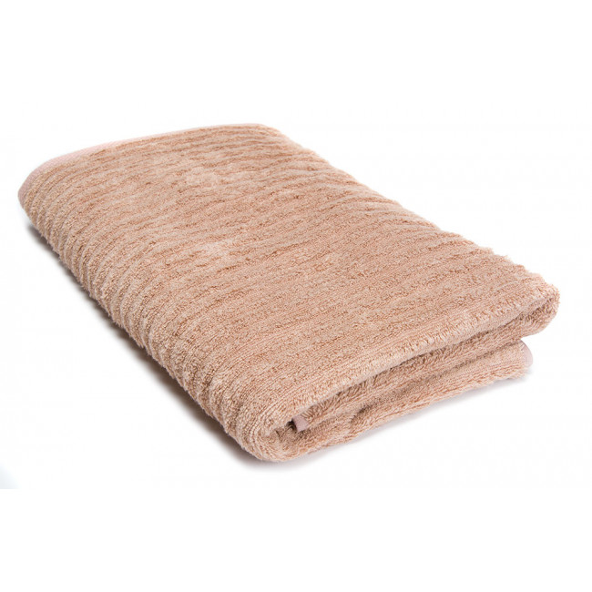 Bamboo towel Stripe, 70x140cm, taupe colour, 550g/m2