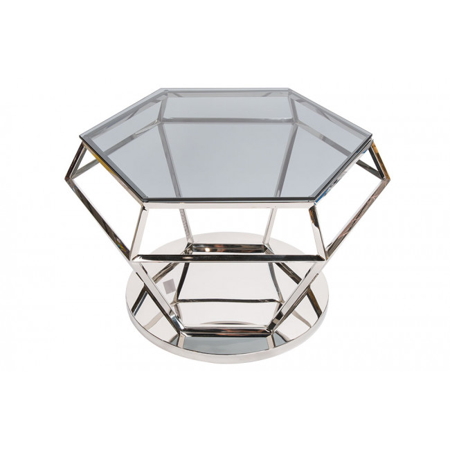 Coffee table Empo, silver colour, 70x61x45cm