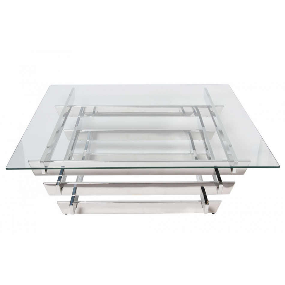 Кофейный столик Elington, цвет серебро, 100x100x38см 
