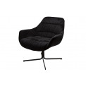 Chair Silandro, swivel, black colour, 83x76x79cm, seat height 47cm